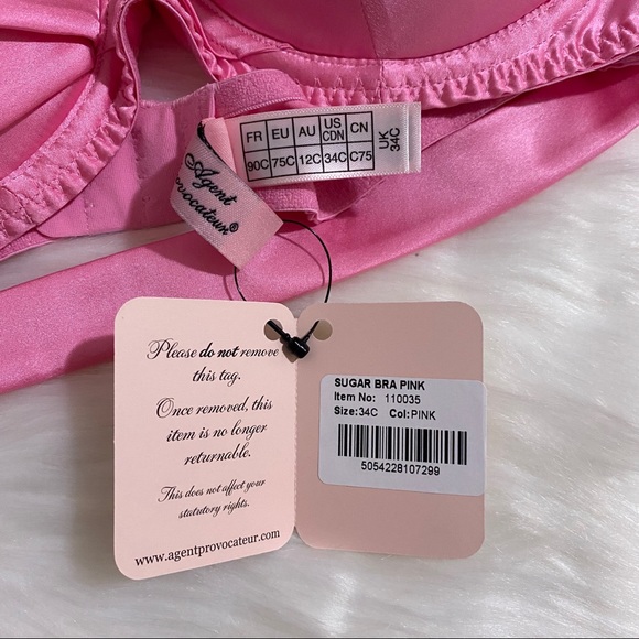 NWT Agent Provocateur Sugar Pink Bra 34C - Picture 8 of 8